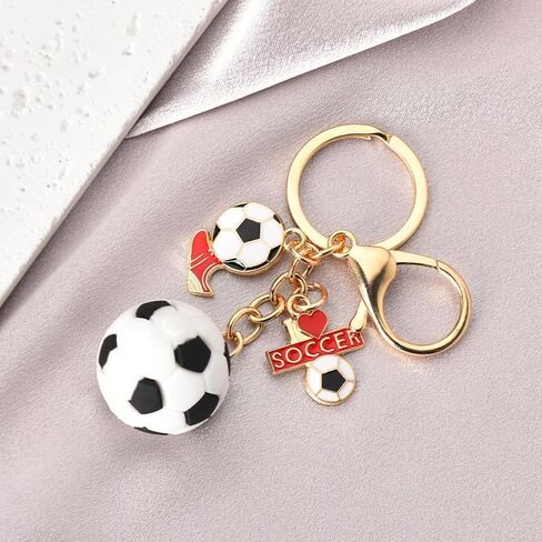 I Love Soccer Gifts for Women Men 3D Soccer Keychain for Boys Girls Sports Lovers Birthday Graduation Gifts for Soccer Lovers Fans Team Gifts for Coach End of Season Gifts for Players Soccer Stuff in Saudi Arabia