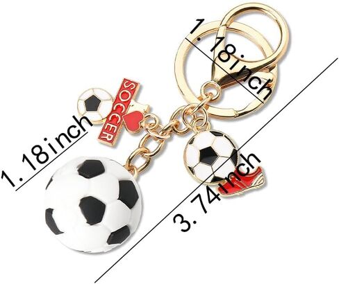 I Love Soccer Gifts for Women Men 3D Soccer Keychain for Boys Girls Sports Lovers Birthday Graduation Gifts for Soccer Lovers Fans Team Gifts for Coach End of Season Gifts for Players Soccer Stuff in Saudi Arabia