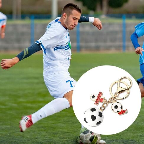 I Love Soccer Gifts for Women Men 3D Soccer Keychain for Boys Girls Sports Lovers Birthday Graduation Gifts for Soccer Lovers Fans Team Gifts for Coach End of Season Gifts for Players Soccer Stuff in Saudi Arabia