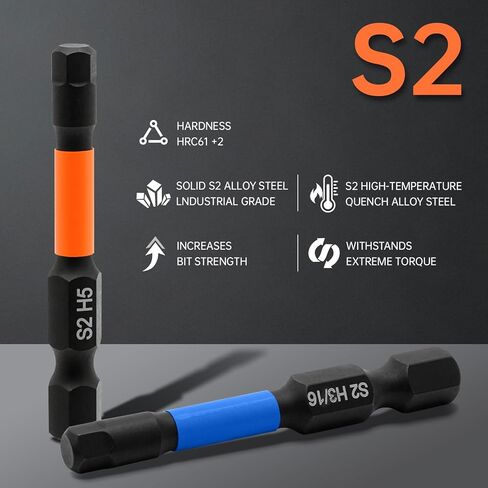 مجموعة لقم مثقاب Allen Wrench 25 قطعة مجموعة لقم سداسية، مجموعة لقم مفك الصدمات، مجموعة لقم مفك البراغي، مجموعات مفاتيح ألين، 2 بوصة متري وSAE 1/4 بوصة مجموعة لقم مثقاب مفتاح ألين المغناطيسي مع صندوق تخزين in Kuwait
