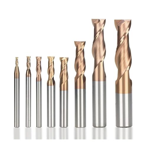 8pcs CNC Carbide End Mills 2-12mm Square Nose Mill Tungsten Machine Cutter Tools Metal Steel Router Bit for Wood in Kuwait