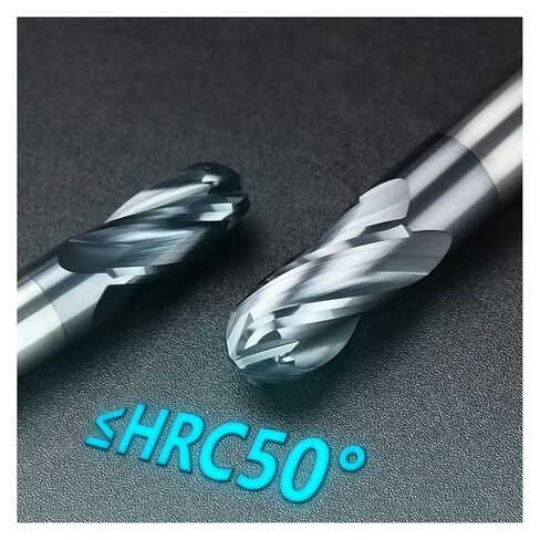1pcs Solid Carbide 4 Flute Ball Nose End Mill R1.0-R8.0 CNC Milling Tool Spiral Router Bit Cutter for Metal Copper Steel in Saudi Arabia