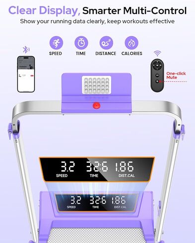 Walking Pad Treadmill with 12% Incline/Adjustable Height, Upgraded 3.5HP Walking Pad with Handle Bar, 4 in 1 Foldable Under Desk Treadmill, Electric Portable Treadmills for Home 350LBS, LED Display in Saudi Arabia