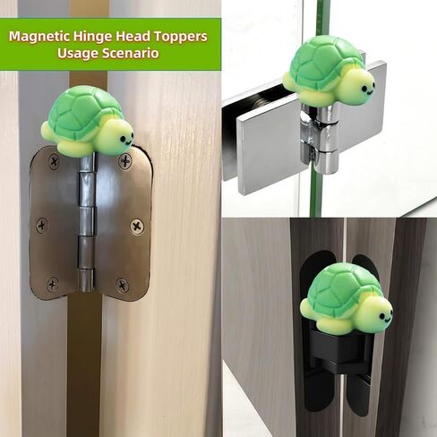 Cute Mini Creative Marine Creatures, Little Turtles Hinge Heads Decorative Topper Set 6PCS, Home Decoration,Magnetic Hinge Head Toppers Door Hinge in Saudi Arabia