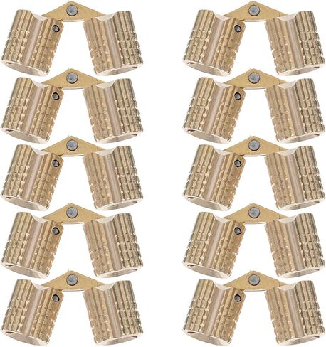 Didiseaon 10pcs 8mm Copper Invisible Barrel Hinges for Hidden Door Hardware, Concealed Furniture Hinges with 180° Opening Angle for Cabinets, Jewelry Boxes, and Wood Furniture in Saudi Arabia