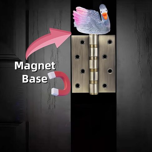 Cute Mini Creative Colorful Glowing Swan (Pink) Hinge Heads Decorative Topper Set 4PCS, Home Decoration,Magnetic Hinge Head Toppers Door Hinge in Saudi Arabia