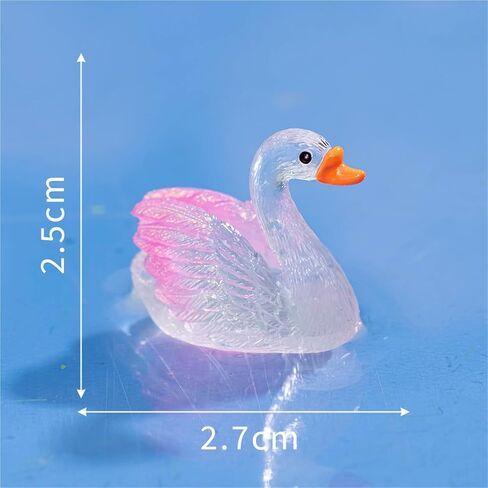 Cute Mini Creative Colorful Glowing Swan (Pink) Hinge Heads Decorative Topper Set 4PCS, Home Decoration,Magnetic Hinge Head Toppers Door Hinge in Saudi Arabia