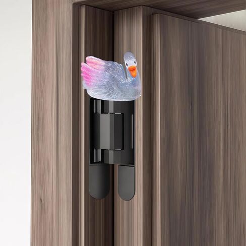 Cute Mini Creative Colorful Glowing Swan (Pink) Hinge Heads Decorative Topper Set 4PCS, Home Decoration,Magnetic Hinge Head Toppers Door Hinge in Saudi Arabia