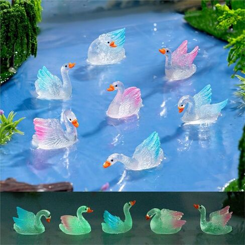 Cute Mini Creative Colorful Glowing Swan (Pink) Hinge Heads Decorative Topper Set 4PCS, Home Decoration,Magnetic Hinge Head Toppers Door Hinge in Saudi Arabia
