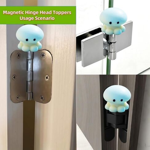 Cute Mini Creative Marine Creatures, Small Jellyfish Hinge Heads Decorative Topper Set 6PCS, Home Decoration,Magnetic Hinge Head Toppers Door Hinge in Saudi Arabia