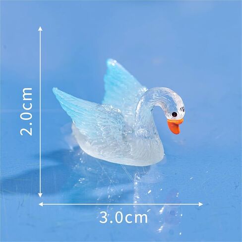 Cute Mini Creative Colorful Glowing Swan (Blue) Hinge Heads Decorative Topper Set 4PCS, Home Decoration,Magnetic Hinge Head Toppers Door Hinge in Saudi Arabia