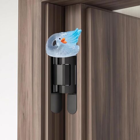 Cute Mini Creative Colorful Glowing Swan (Blue) Hinge Heads Decorative Topper Set 4PCS, Home Decoration,Magnetic Hinge Head Toppers Door Hinge in Saudi Arabia