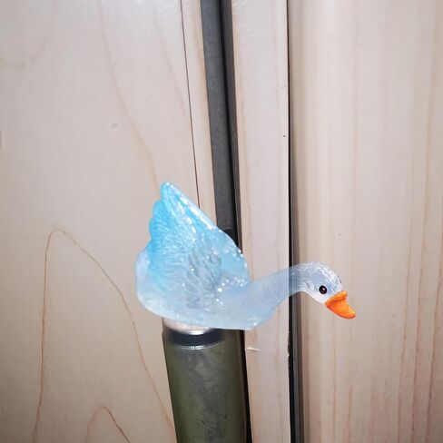 Cute Mini Creative Colorful Glowing Swan (Blue) Hinge Heads Decorative Topper Set 4PCS, Home Decoration,Magnetic Hinge Head Toppers Door Hinge in Saudi Arabia