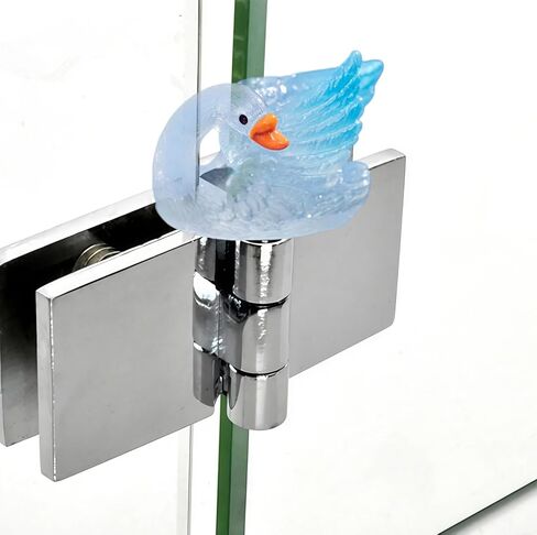 Cute Mini Creative Colorful Glowing Swan (Blue) Hinge Heads Decorative Topper Set 4PCS, Home Decoration,Magnetic Hinge Head Toppers Door Hinge in Saudi Arabia