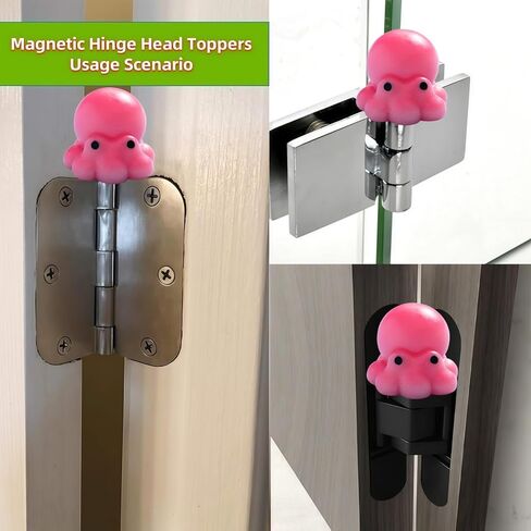 Cute Mini Creative Marine Creatures, Small Octopuses Hinge Heads Decorative Topper Set 6PCS, Home Decoration,Magnetic Hinge Head Toppers Door Hinge in Saudi Arabia