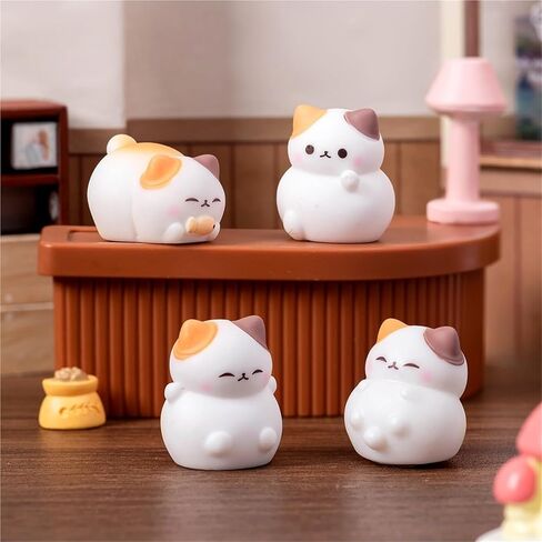Cute Mini Creative Calico Cat Hinge Heads Decorative Topper Set 4PCS, Home Decoration,Magnetic Hinge Head Toppers Door Hinge in Saudi Arabia