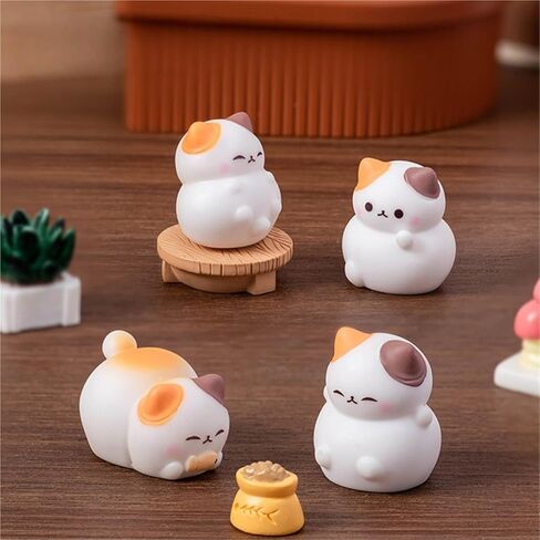Cute Mini Creative Calico Cat Hinge Heads Decorative Topper Set 4PCS, Home Decoration,Magnetic Hinge Head Toppers Door Hinge in Saudi Arabia