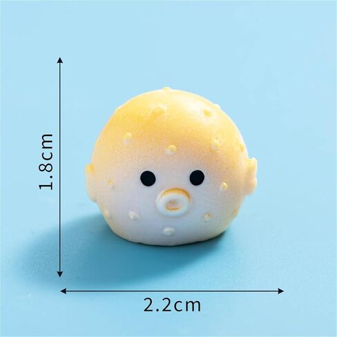 Cute Mini Creative Marine Creatures, Small Pufferfish Hinge Heads Decorative Topper Set 6PCS, Home Decoration,Magnetic Hinge Head Toppers Door Hinge in Saudi Arabia