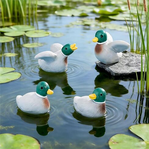 Cute Mini Creative Green Headed Duckling, Mandarin Duck Hinge Heads Decorative Topper Set 4PCS, Home Decoration,Magnetic Hinge Head Toppers Door Hinge in Saudi Arabia