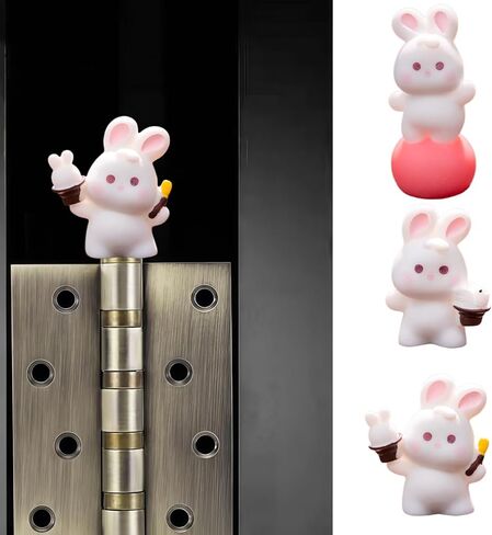 Cute Mini Creative Circus Bunny Hinge Heads Decorative Topper Set 3PCS, Home Decoration,Magnetic Hinge Head Toppers Door Hinge in Saudi Arabia