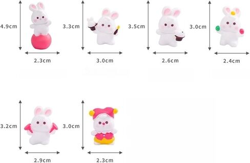 Cute Mini Creative Circus Bunny Hinge Heads Decorative Topper Set 3PCS, Home Decoration,Magnetic Hinge Head Toppers Door Hinge in Saudi Arabia