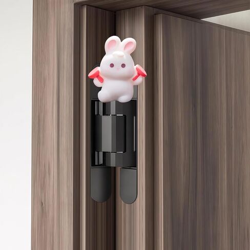 Cute Mini Creative Circus Bunny，Clown Bunny Hinge Heads Decorative Topper Set 3PCS, Home Decoration,Magnetic Hinge Head Toppers Door Hinge in Saudi Arabia