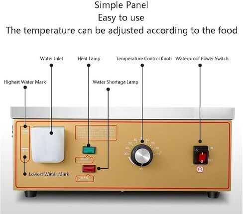 ERICAT Four-Hole Steamed Bun Machine, Dim Sum Electric Steamer with Dry Boiling/Water Shortage Alarm, 30-110℃ Adjustment & Efficient Steaming, Durable & Rust-Resistant, for Snack Breakfast Shops in Kuwait