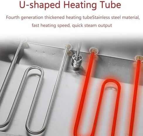 Commercial Electric Bun Steamer Machine with Stainless Steel U-Tube Heating, 2/4/6 Hole Design, Dry Boiling Alarm for Restaurants & Snack Bars in Saudi Arabia