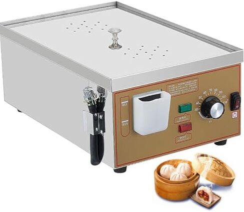 Commercial Electric Bun Steamer Machine with Stainless Steel U-Tube Heating, 2/4/6 Hole Design, Dry Boiling Alarm for Restaurants & Snack Bars in Saudi Arabia