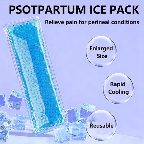 (3 Sets) Reusable Perineal Cooling Pad, Hemorrhoid and Perineal Ice Packs, Postpartum and Hemorrhoid Pain Relief, Hot & Cold Packs for Women After Pregnancy and Delivery (Large Size) in Saudi Arabia