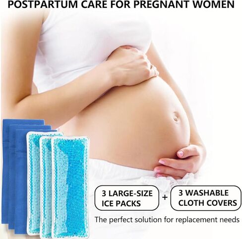 (3 Sets) Reusable Perineal Cooling Pad, Hemorrhoid and Perineal Ice Packs, Postpartum and Hemorrhoid Pain Relief, Hot & Cold Packs for Women After Pregnancy and Delivery (Large Size) in Saudi Arabia