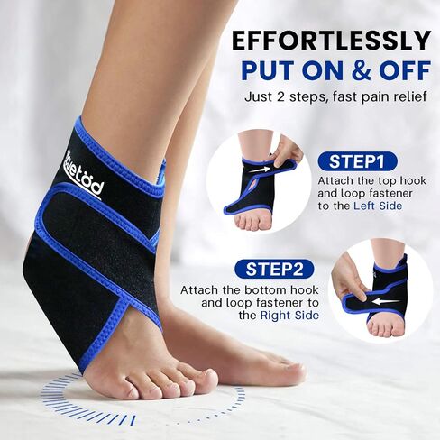 Ankle Ice Pack Wrap Reusable Gel Cold Compression for Foot Discomfort Ice Wrap for Feet Swelling and Recovery Plantar Fasciitis Achilles Tendonitis Sprained Ankles Heel Spur Relief in Kuwait