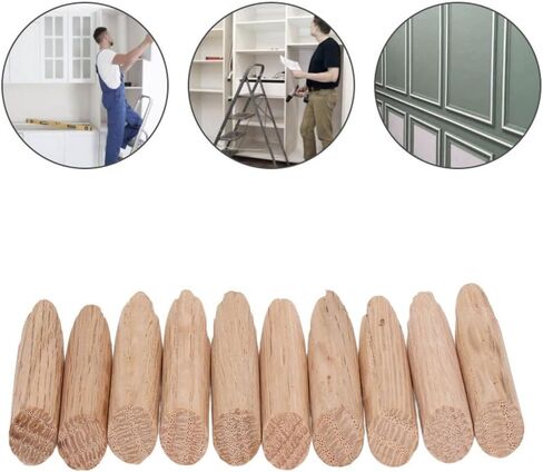 50Pcs 9.5mm Oak Wood Plugs - Solid Wood Pocket Hole Plugs Pine Stoppers for Woodworking, Dowel Caps with Smooth Finish in Saudi Arabia