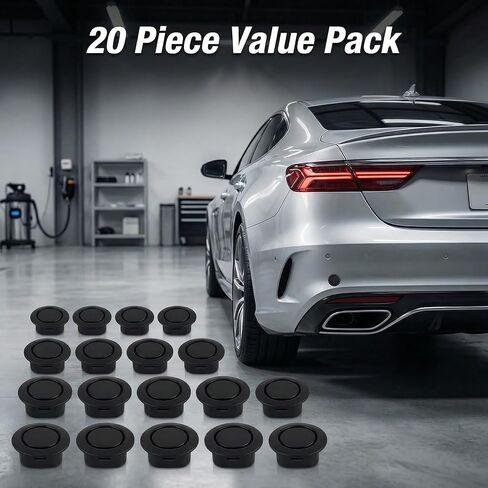 غطاء سدادات فتحة رادار ممتص الصدمات للسيارة - 20 قطعة، أغطية حماية لفتحة مستشعر مصد الصدمات البلاستيكية المقاومة للماء، تناسب عالمي لمعظم السيارات وسيارات الدفع الرباعي وسيارات السيدان - تركيب سهل بالقابس in Kuwait