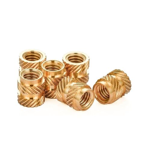 Brass Knurled Nuts M4 Brass Hot Melt Insert Nut Female Thread Brass Knurled Inserts Nuts Embed Parts Pressed Fit Into Holes(M4x6x6 (50pcs)) in Saudi Arabia