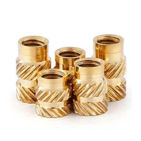 Brass Knurled Nuts Thread Heat Molding Double Twill Injection Embedment Nut in Saudi Arabia