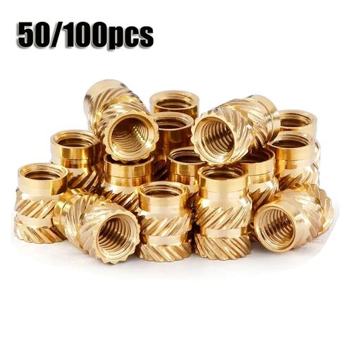 Brass Knurled Nuts Thread Heat Molding Double Twill Injection Embedment Nut in Saudi Arabia