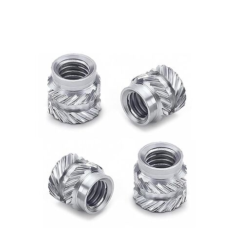 Brass Knurled Nuts M3 304 Stainless Steel Hot Melt Insert Knurled Nut Thread Heat Molding Double Twill Injection Embedment Nuts 10PCS(M3x7x4.6) in Saudi Arabia
