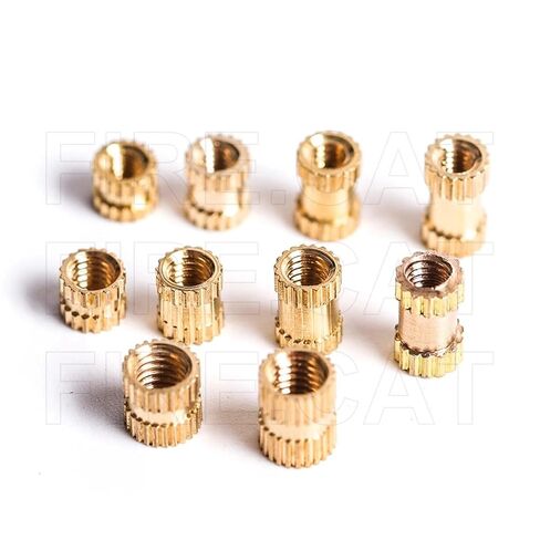 Brass Knurled Nuts M2 M2.5 M3 M4 M5 M6 Brass Heat Insert Nut Assortment Set Hot Melt Nutinsert Thread Knurled Double Twill Embedment Copper Nuts(250 Pcs Set a) in Saudi Arabia
