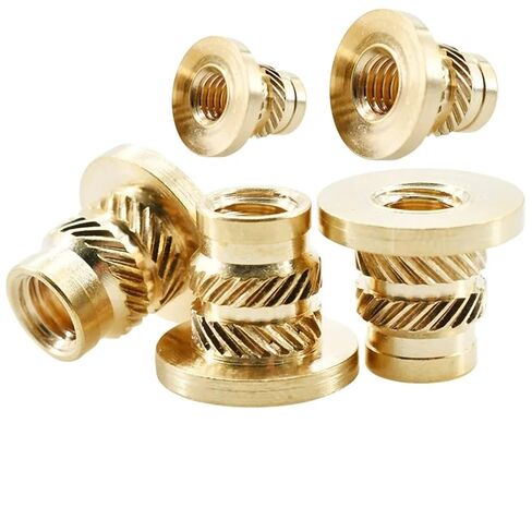 Brass Knurled Nuts M2 M2.5 M3 M4 M5 M6 M8 Double Twill Knurled Embedded Molding Injection Nutsert Insertnut 3D Printer Nuts(M4xL6.7xOD6.8(20Pcs)) in Saudi Arabia