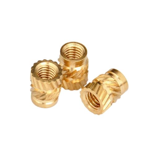 Brass Knurled Nuts 100PCS Thread Heat Molding Double Twill Injection Embedment Nut in Saudi Arabia