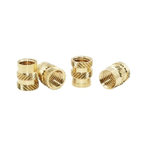 Brass Knurled Nuts M2 M2.5 M3 M4 M5 M6 Thread Embedment Copper Nut Pressed Fit into(M5 M6(90pcs)) in Saudi Arabia