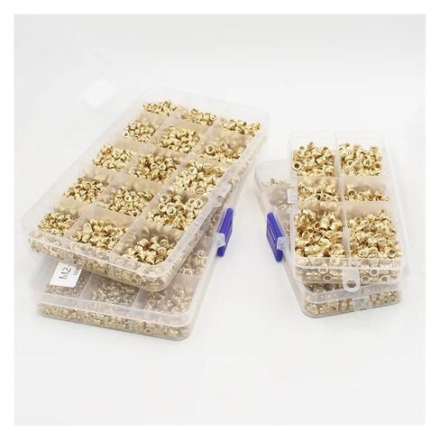 Brass Knurled Nuts M2 M2.5 M3 M4 M5 M6 Thread Embedment Copper Nut Pressed Fit into(M5 M6(90pcs)) in Saudi Arabia