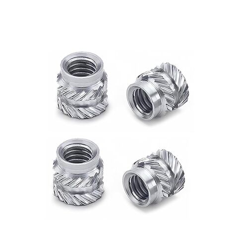 Brass Knurled Nuts 10PCS Hot Melt Nut M3 Thread Heat Molding Double Twill Injection Embedment Nut(M3x7x4.6) in Saudi Arabia