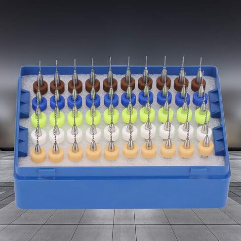 Estink 50 قطعة من لقم الثقب الصغيرة من الكربيد، لقم دقيقة عالية الصلابة لثنائي الفينيل متعدد الكلور، 0.5-0.9 مم للإلكترونيات ومعالجة القوالب in Kuwait