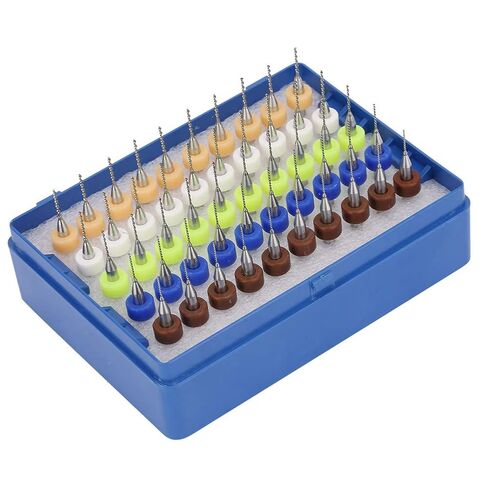 Estink 50 قطعة من لقم الثقب الصغيرة من الكربيد، لقم دقيقة عالية الصلابة لثنائي الفينيل متعدد الكلور، 0.5-0.9 مم للإلكترونيات ومعالجة القوالب in Kuwait