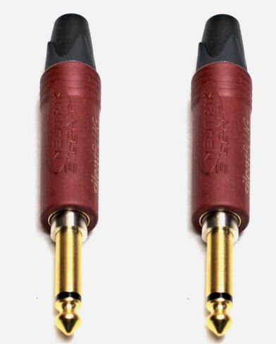 (2) Genuine NEUTRIK NP2XX-SILENT 1/4" Phone Plug Gold Contacts & Red Shell in Saudi Arabia