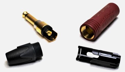 (2) Genuine NEUTRIK NP2XX-SILENT 1/4" Phone Plug Gold Contacts & Red Shell in Saudi Arabia