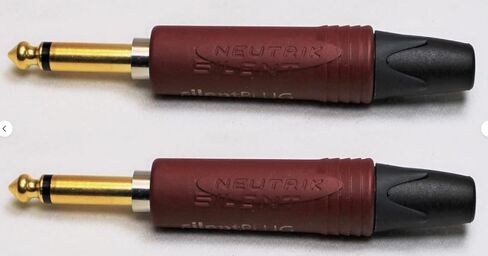 (2) Genuine NEUTRIK NP2XX-SILENT 1/4" Phone Plug Gold Contacts & Red Shell in Saudi Arabia