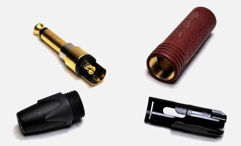 (2) Genuine NEUTRIK NP2XX-SILENT 1/4" Phone Plug Gold Contacts & Red Shell in Saudi Arabia